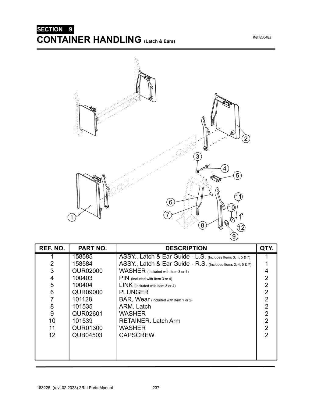2R-III - PG 237 - SECTION 9 - CONTAINER HANDLING (Latch & Ears)