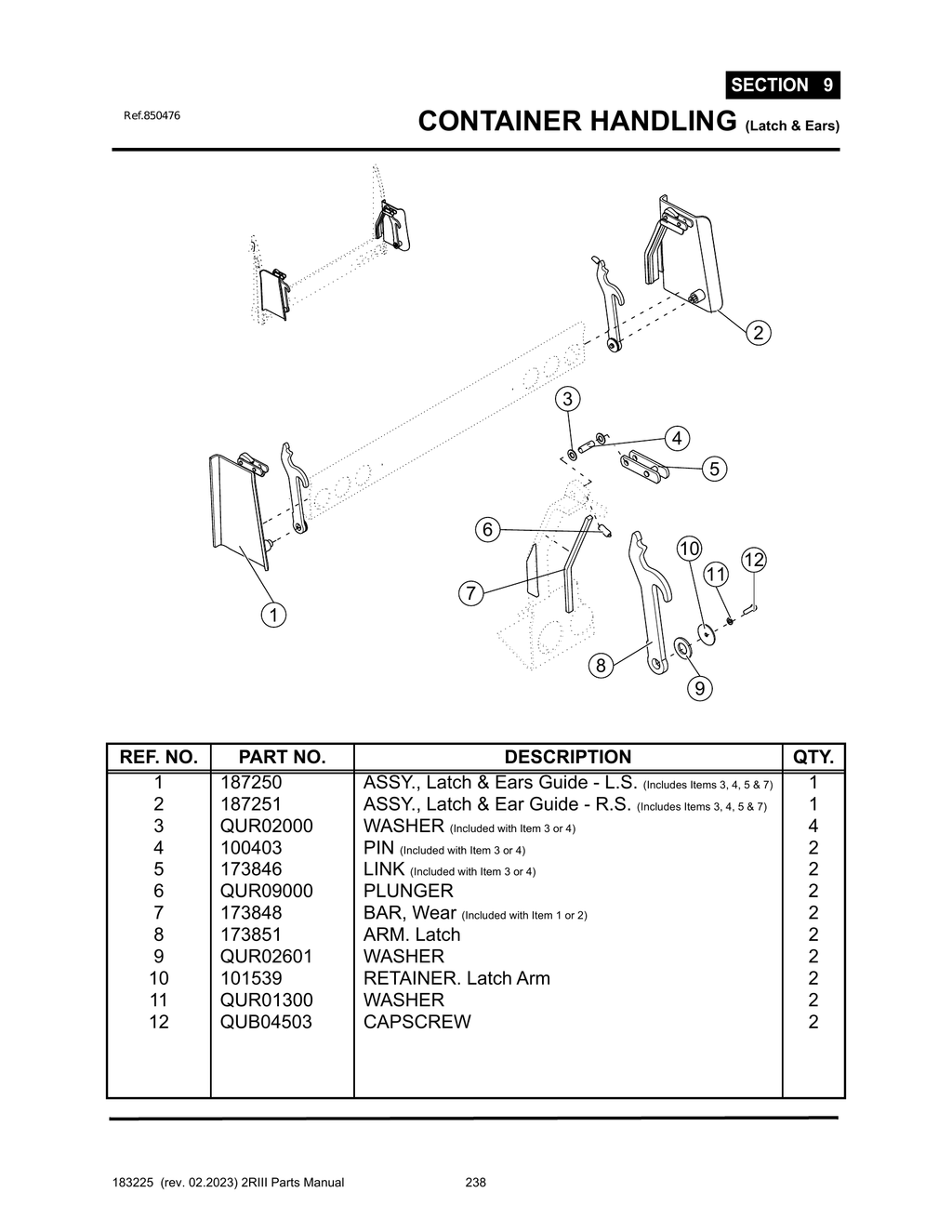 2R-III - PG 238 - SECTION 9 - CONTAINER HANDLING (Latch & Ears)