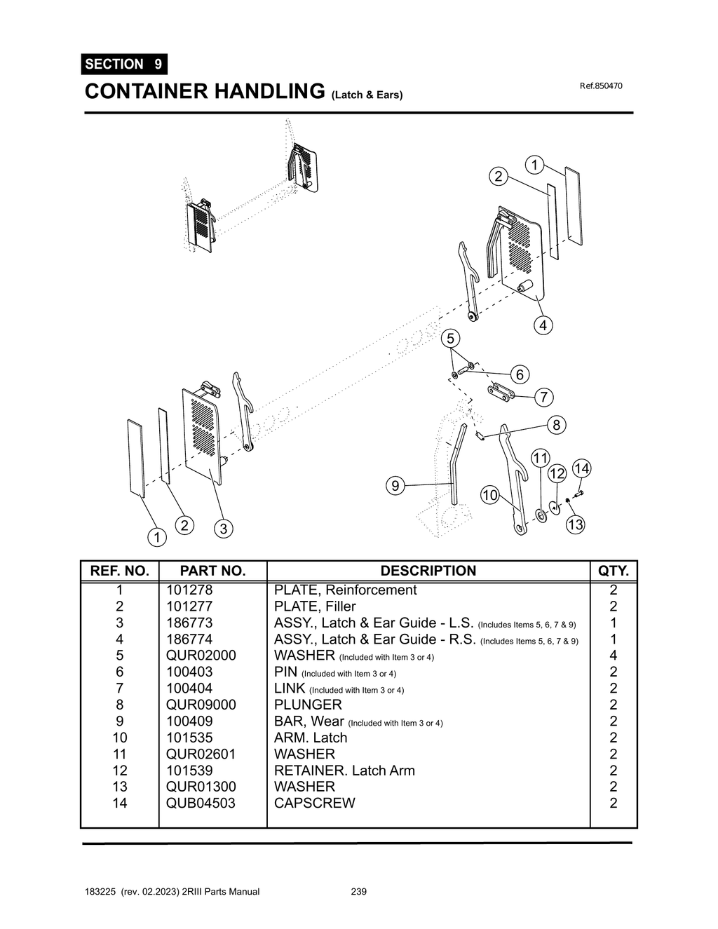 2R-III - PG 239 - SECTION 9 - CONTAINER HANDLING (Latch & Ears)