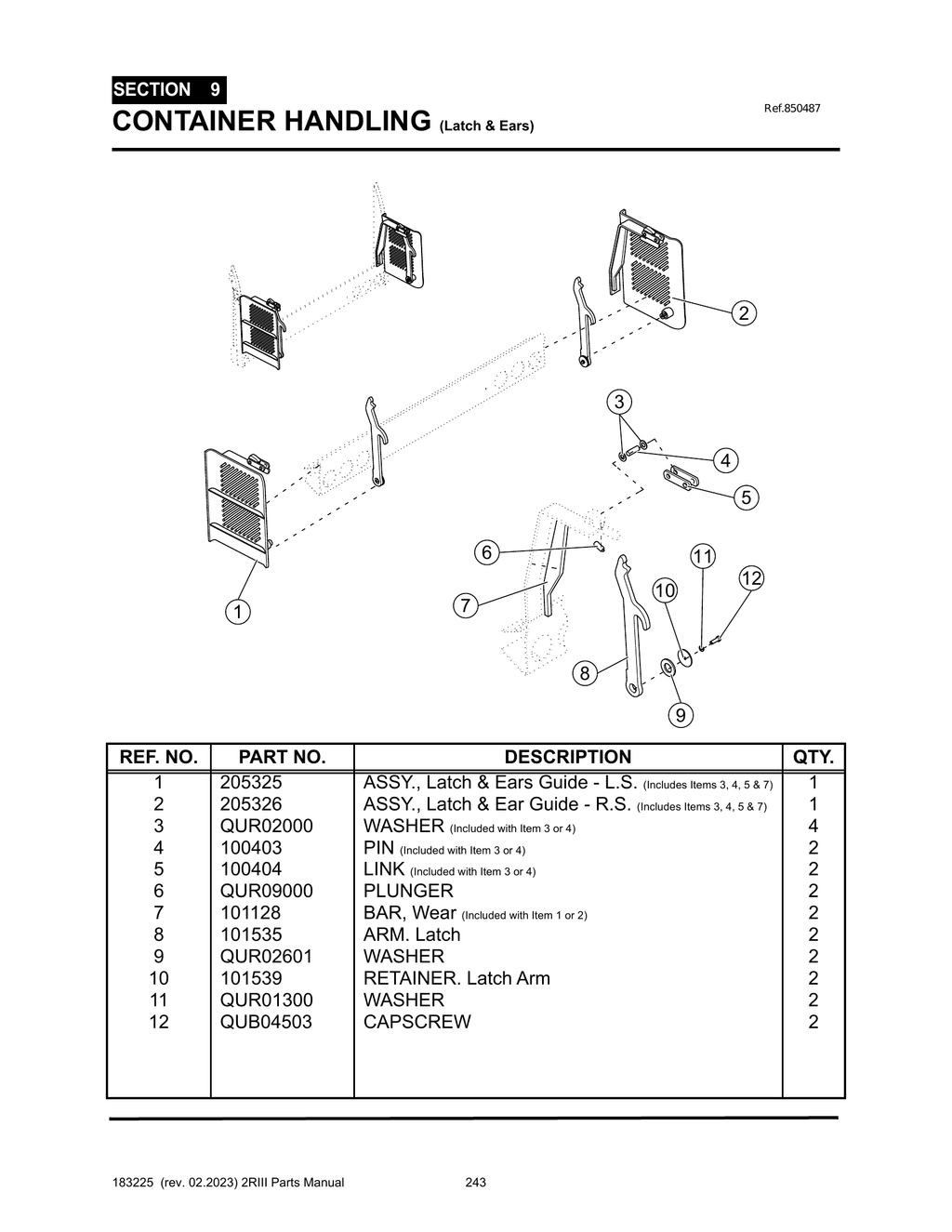 2R-III - PG 243 - SECTION 9 - CONTAINER HANDLING (Latch & Ears)