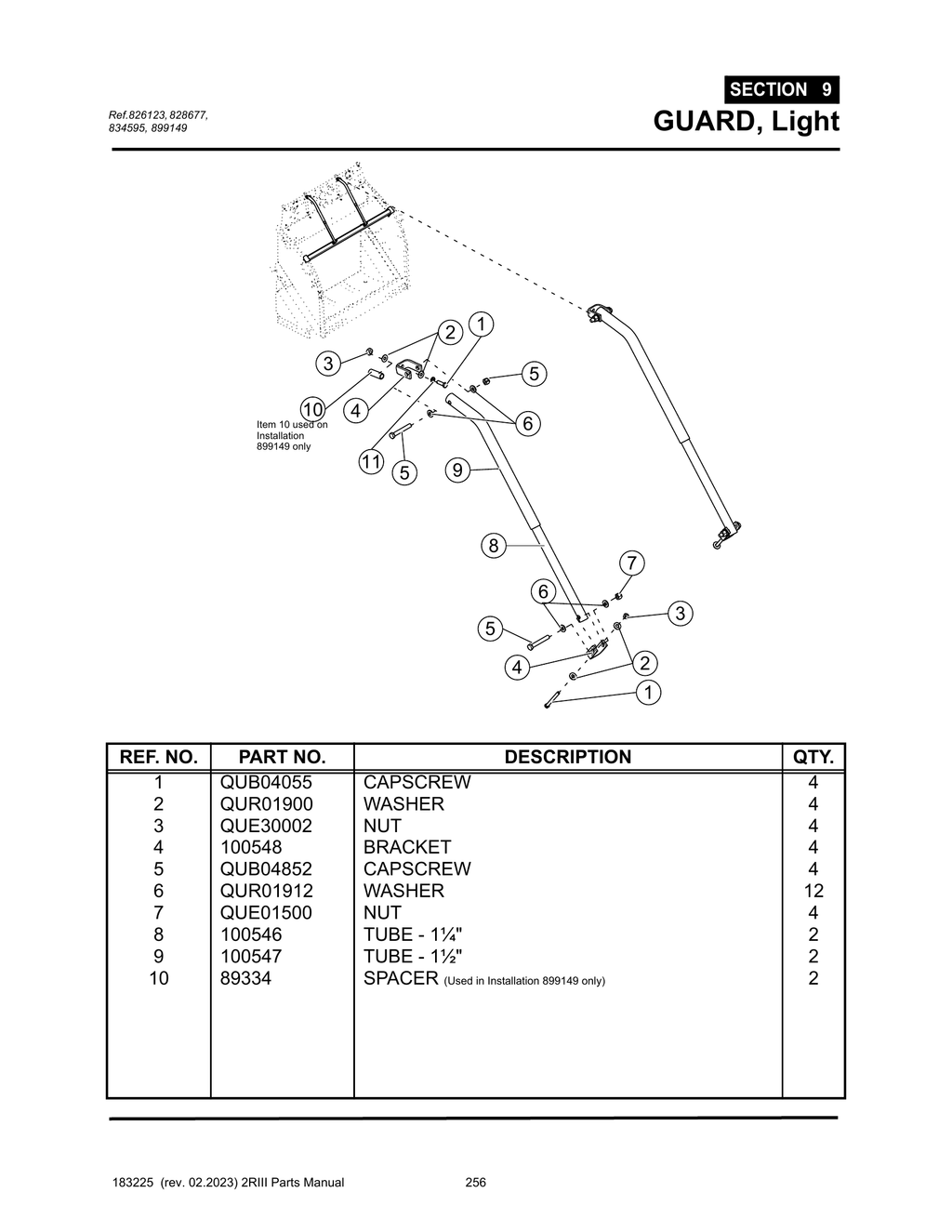 2R-III - PG 256 - SECTION 9 - GUARD, Light