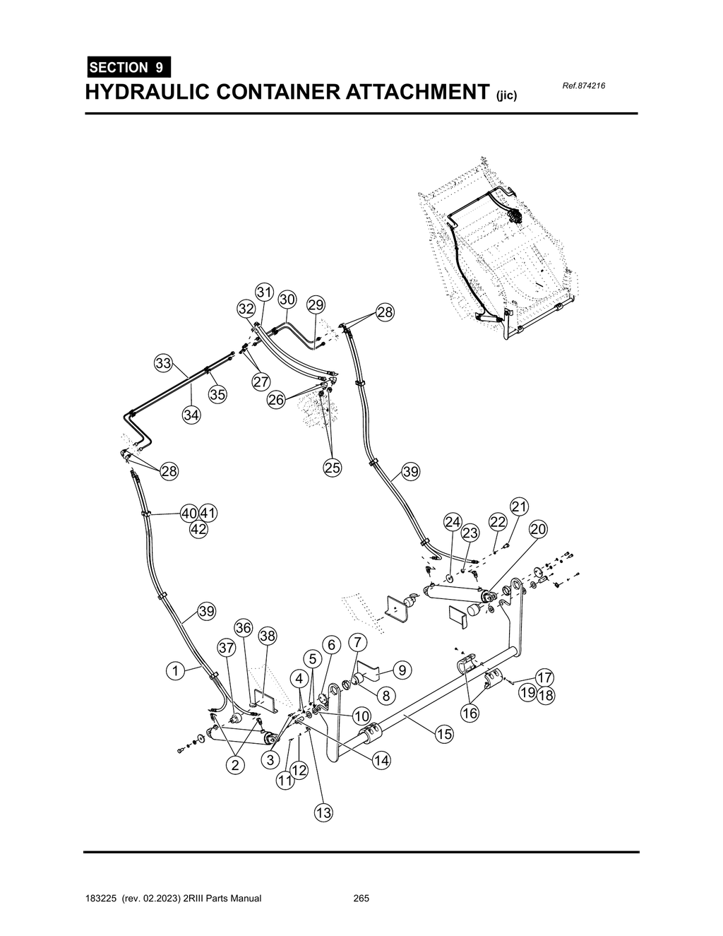 2R-III - PG 265 - SECTION 9 - HYDRAULIC CONTAINER ATTACHMENT (jic)