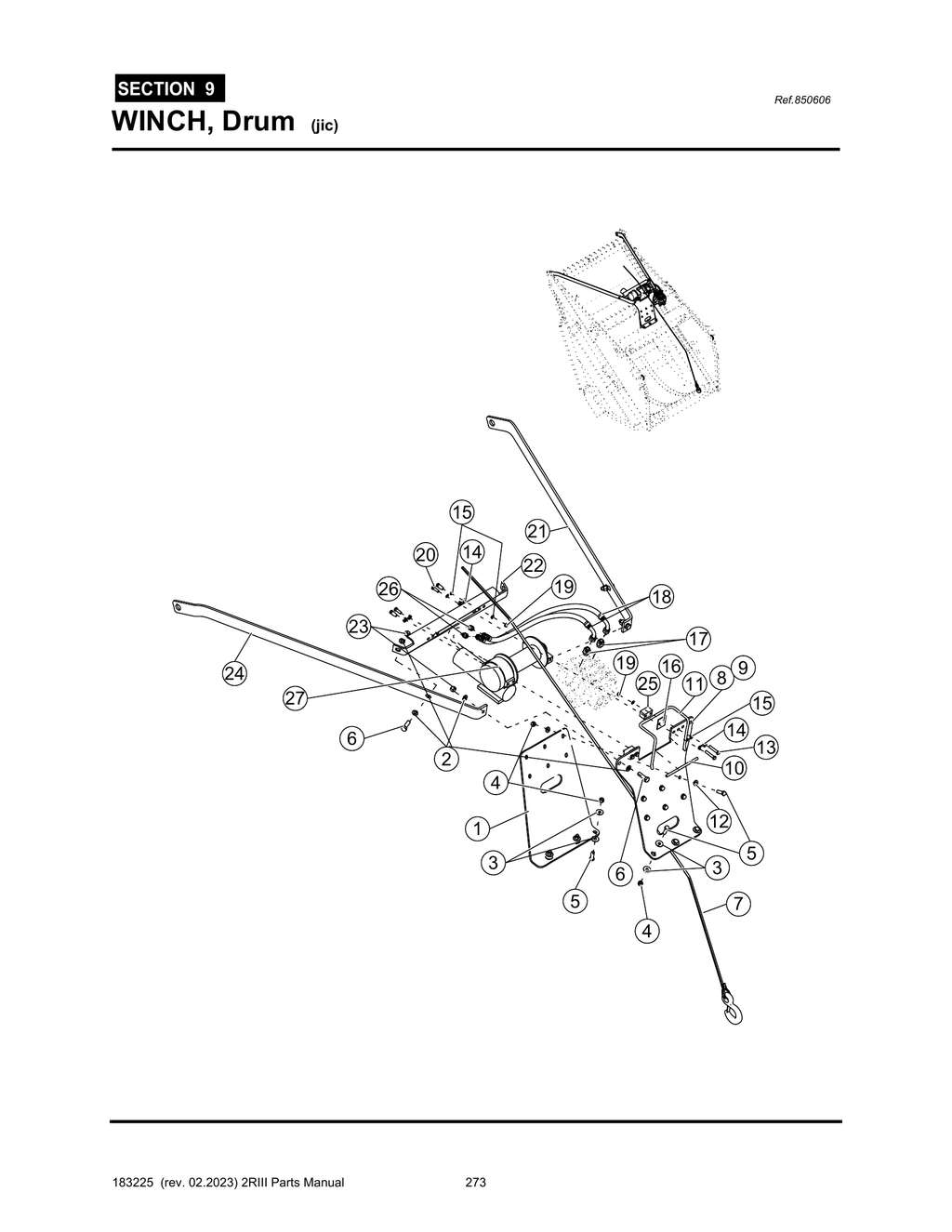 2R-III - PG 273 - SECTION 9 - WINCH, Drum (jic)