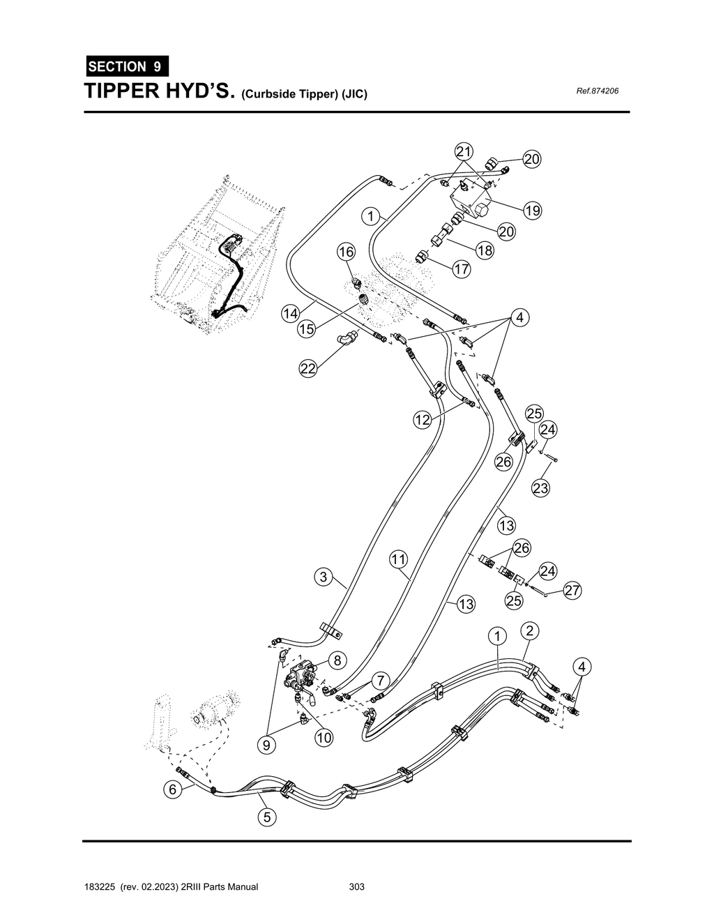 2R-III - PG 303 - SECTION 9 - TIPPER HYD’S. (Curbside Tipper) (JIC)