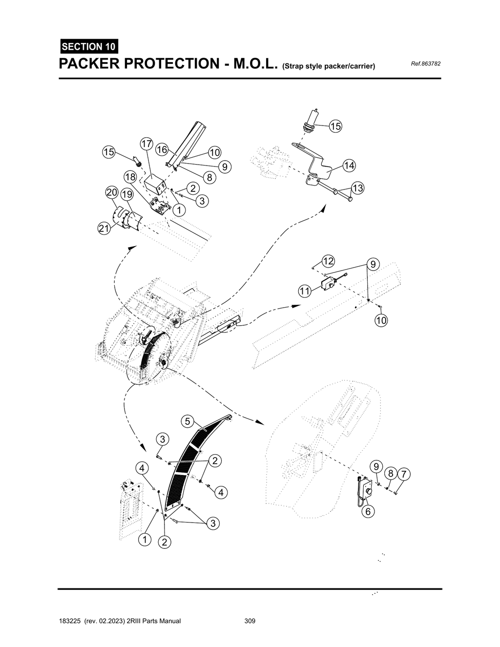 2R-III - PG 309 - SECTION 10 - PACKER PROTECTION - M.O.L. (Strap style packer/carrier)