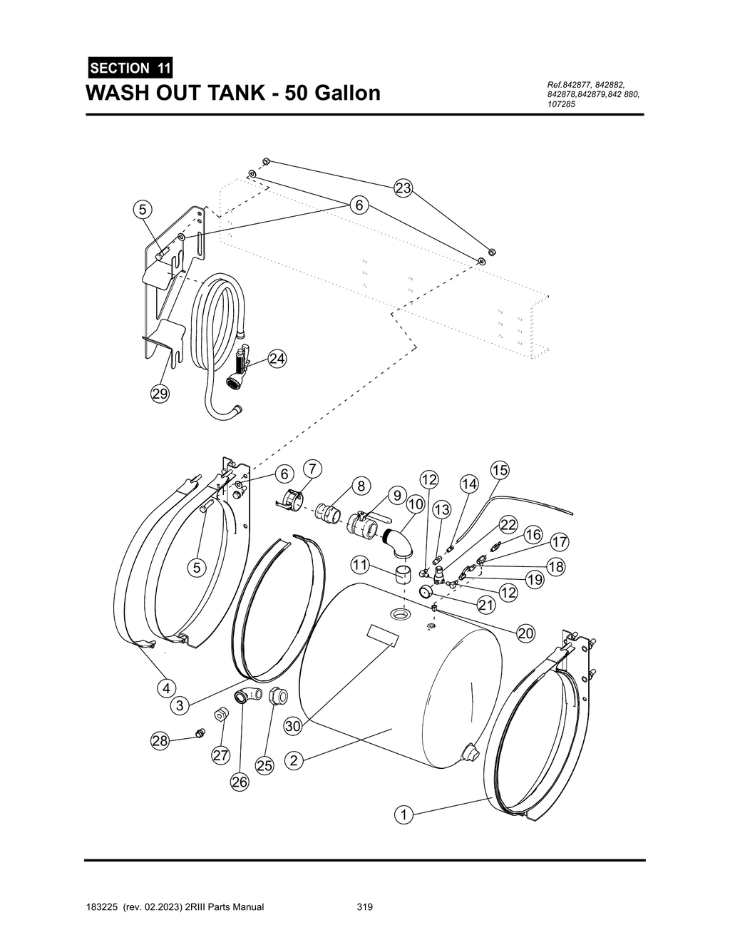 2R-III - PG 319 - SECTION 11 - WASH OUT TANK - 50 Gallon