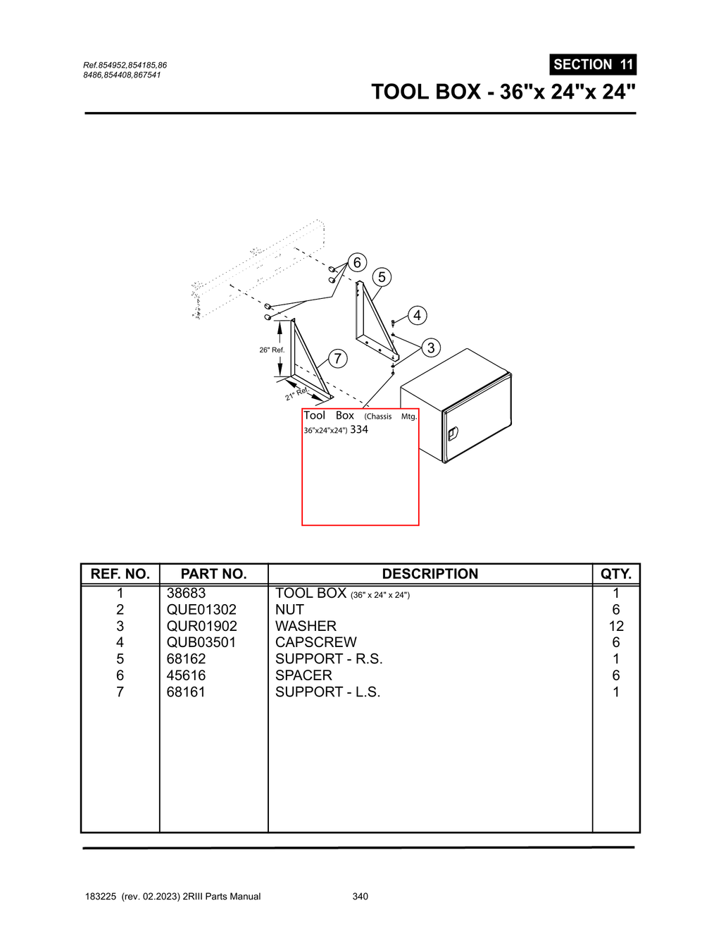 2R-III - PG 340 - SECTION 11 - TOOL BOX - 36