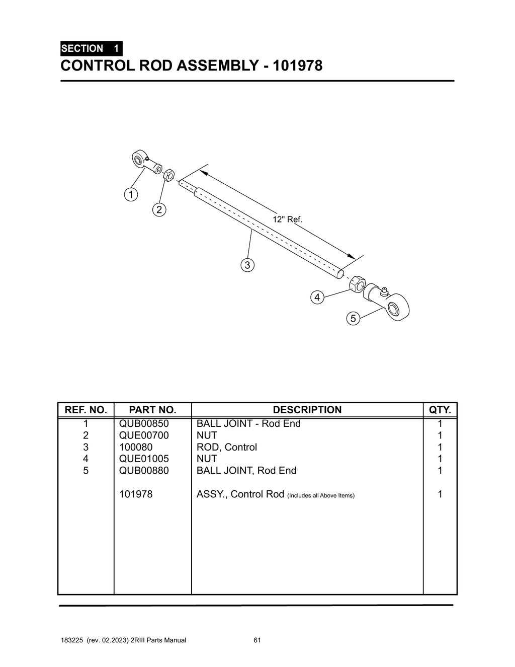 2R-III - PG 061 - SECTION 1 - CONTROL ROD ASSEMBLY - 101978