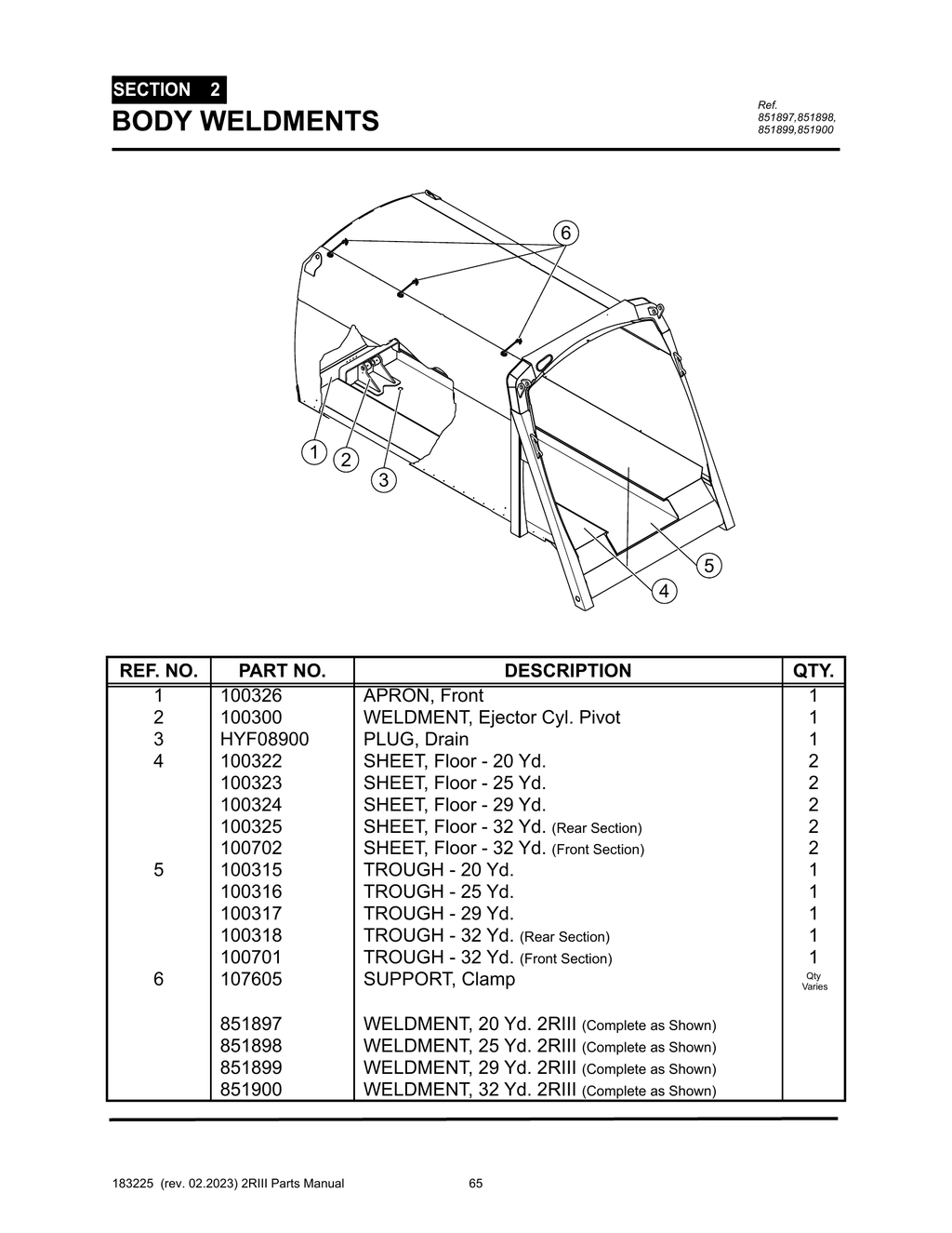 2R-III - PG 065 - SECTION 2 - BODY WELDMENTS