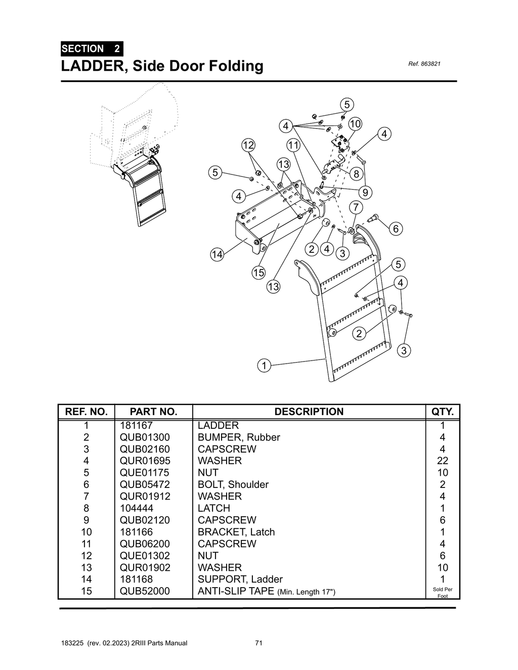 2R-III - PG 071 - SECTION 2 - LADDER, Side Door Folding