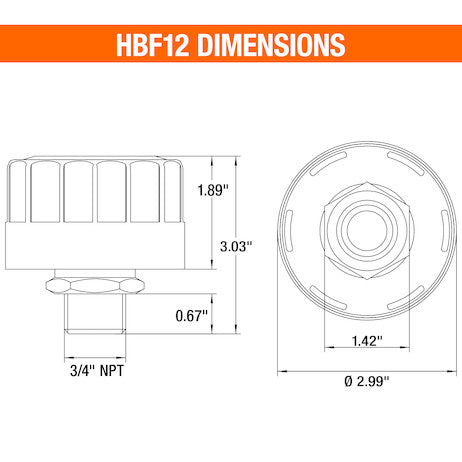 3/4" NPT Breather Cap – HBF12