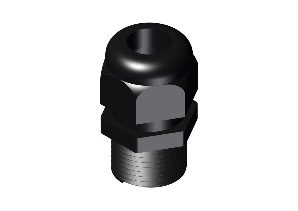 IILLUSTRATIVE IMAGE OF CABLE GLAND, 1/2" NPT