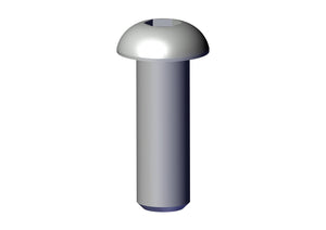 IILLUSTRATIVE IMAGE OF BOLT, 1/2" X 1-1/2" BUTTON HEAD