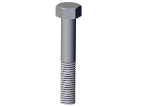 IILLUSTRATIVE IMAGE OF BOLT, 1/2"-13 X 3" ZINC HEX HEAD G5