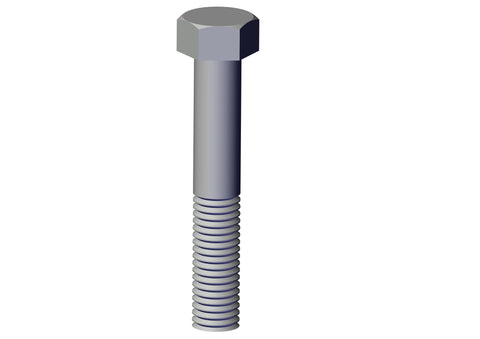 IILLUSTRATIVE IMAGE OF BOLT, 1/2"-13 X 3" ZINC HEX HEAD G5