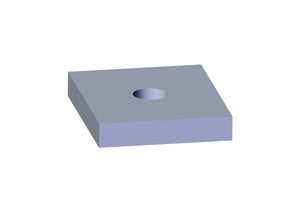 IILLUSTRATIVE IMAGE OF NUT, SQUARE 1" X 1" ALUM FOR TOWER LIGHT