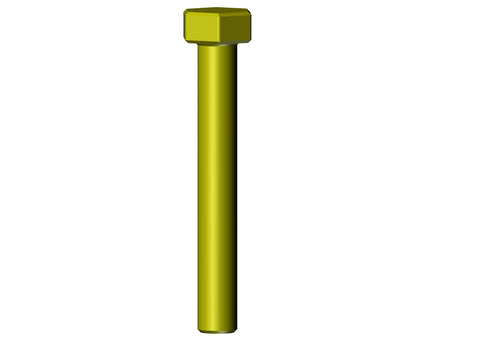 IILLUSTRATIVE IMAGE OF SCREW, 3/8-16 X 2-3/4" YELLOW ZINC GRADE 8