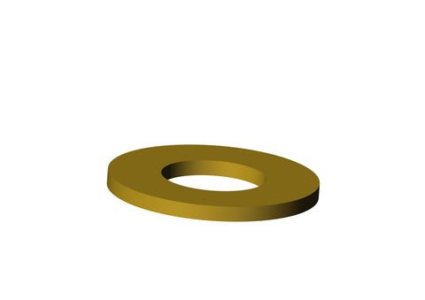 IILLUSTRATIVE IMAGE OF WASHER, 5/8" - 1 1/2" YELLOW ZINC EXTRA THICK THRU HARDENED GRADE 8 FLAT WASHER