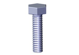 IILLUSTRATIVE IMAGE OF BOLT, 1/4" X 1" HEX HEAD BOLT