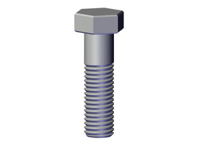 IILLUSTRATIVE IMAGE OF BOLT, 5/8"-11 X 2-1/2" GRADE 5 HEX CAP ZINC