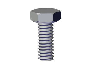 IILLUSTRATIVE IMAGE OF SCREW, 1/4"-20 X 5/8" HEX CAP SCREW GRADE 5 ZINC DOM