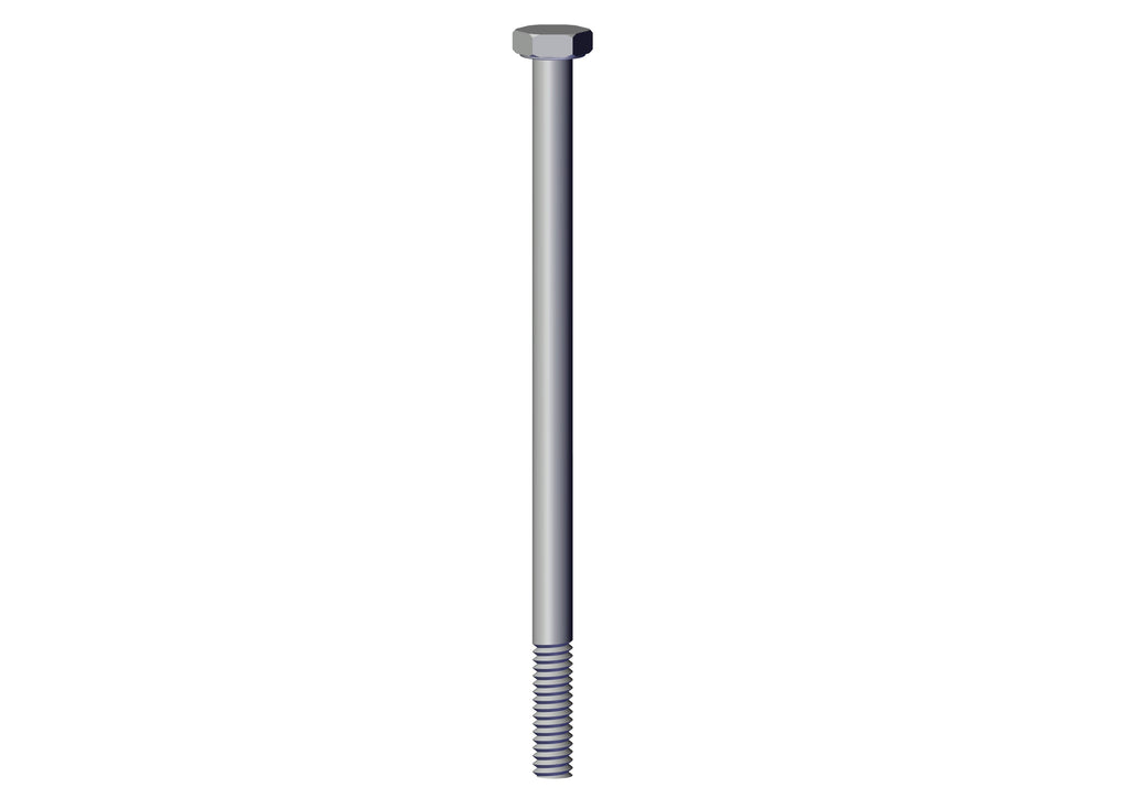 IILLUSTRATIVE IMAGE OF BOLT, 1/4"-20 X 4-1/2" HEX CAP SCREW GRADE 5 ZINC