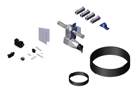 IILLUSTRATIVE IMAGE OF POWER KIT, CABLE SYSTEM - THRU-SHAFT GEAR MOTOR (24 RPM) & MOUNTING COUPLERS