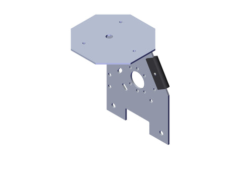 IILLUSTRATIVE IMAGE OF BRACKET, TARP SPOOL MOUNTING BRACKET W/ LIGHT BRACKET-PASS RND