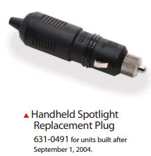 IILLUSTRATIVE IMAGE OF REPLACEMENT PLUG FOR HANDHELD SPOTLIGHT