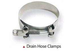 IILLUSTRATIVE IMAGE OF 6" DRAIN HOSE CLAMPS
